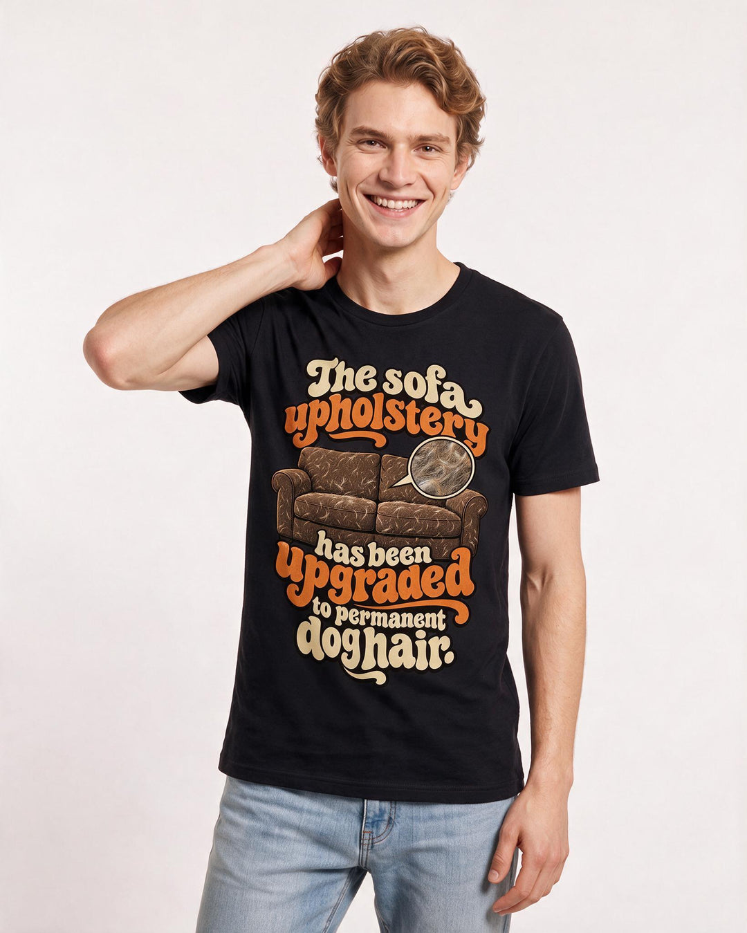 Cat Lover Black T-Shirt for Men – Everyday Expression Graphic Tee product image 1