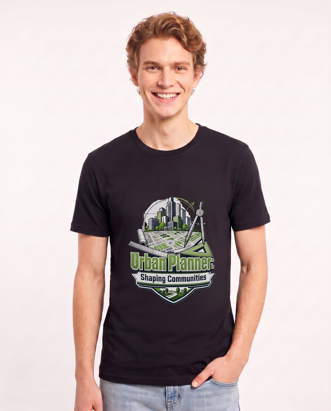 Urban Planner: Shaping Communities Men's Black T-Shirt product image 1