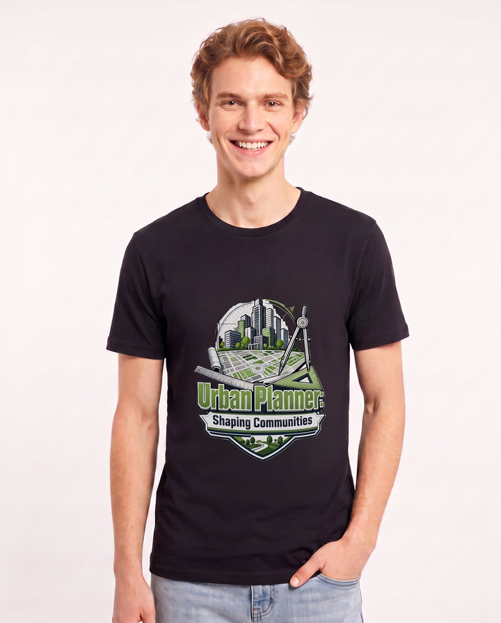 Urban Planner: Shaping Communities Men's Black T-Shirt product image 1