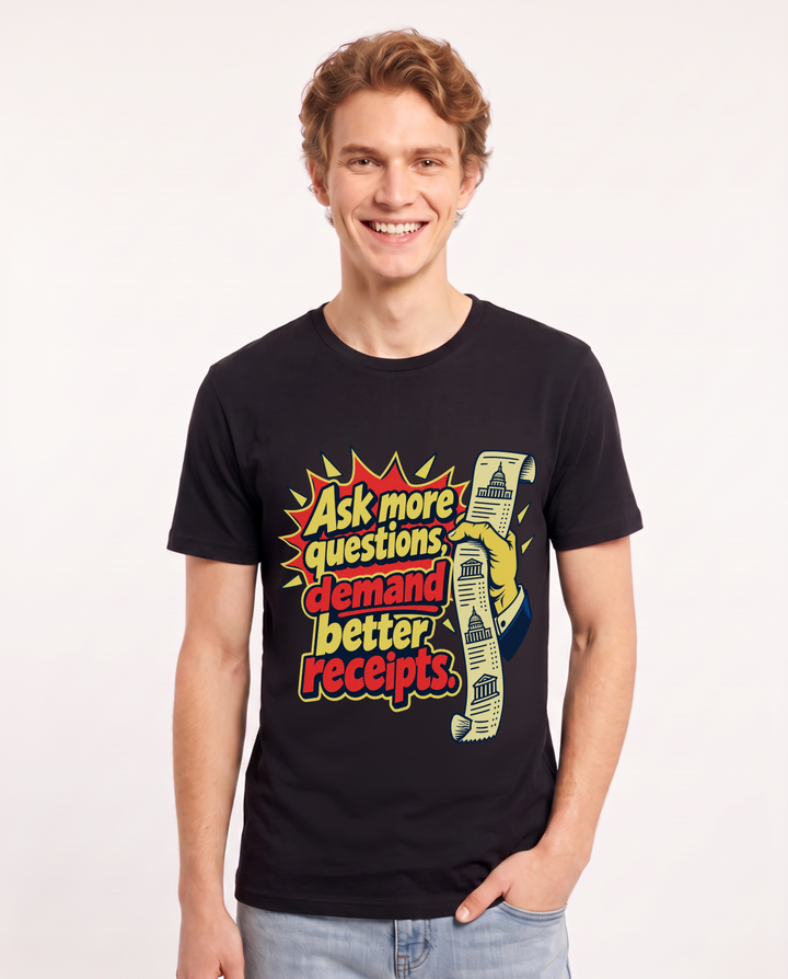 Political Statement Black T-Shirt for Men – Everyday Expression Graphic Tee product image 3