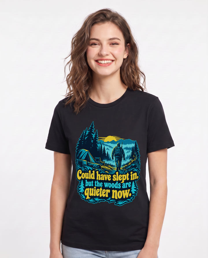 Hunting Black T-Shirt for Women – Everyday Expression Graphic Tee product image 3