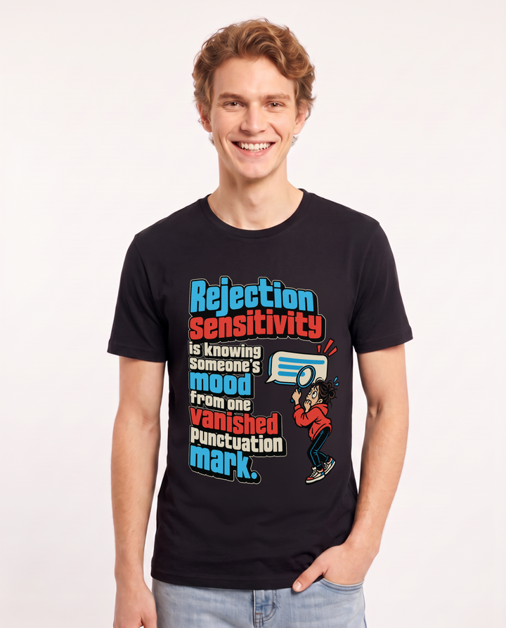 Neurodiversity Black T-Shirt for Men – Everyday Expression Graphic Tee product image 3