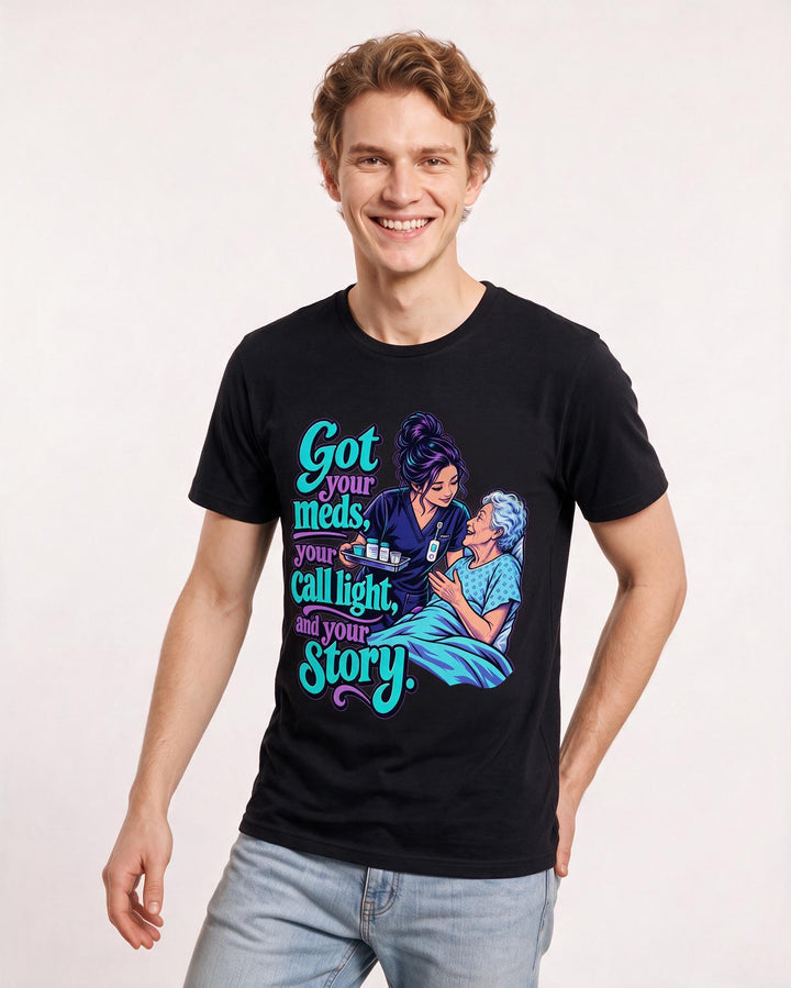 Nurse Black T-Shirt for Men – Nursing Life Graphic Tee product image 1