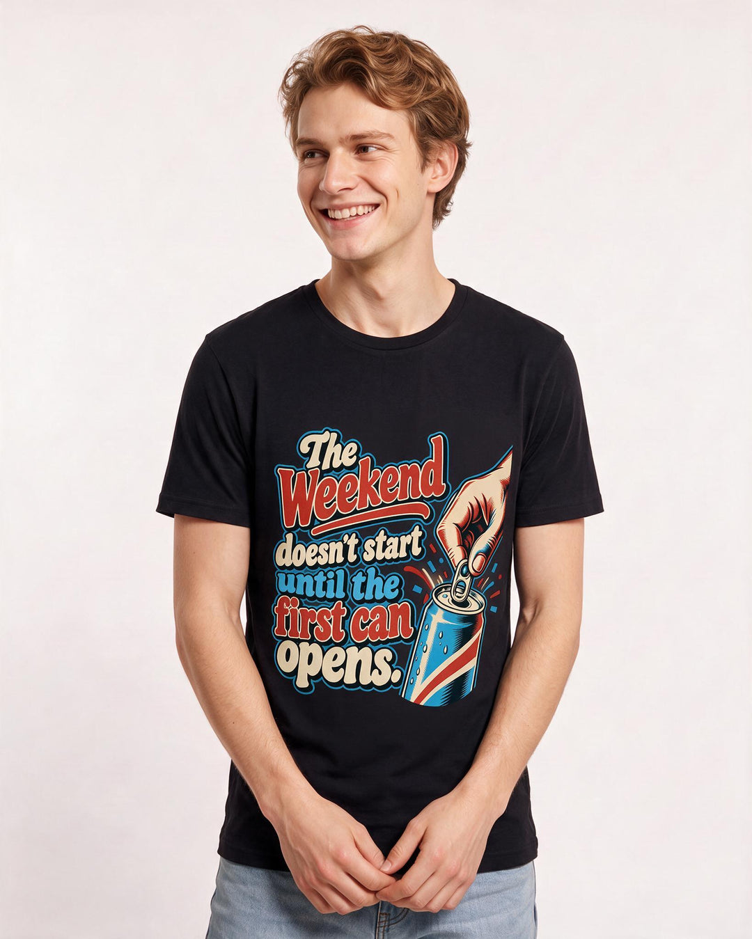 Beer Black T-Shirt for Men – Everyday Expression Graphic Tee product image 1