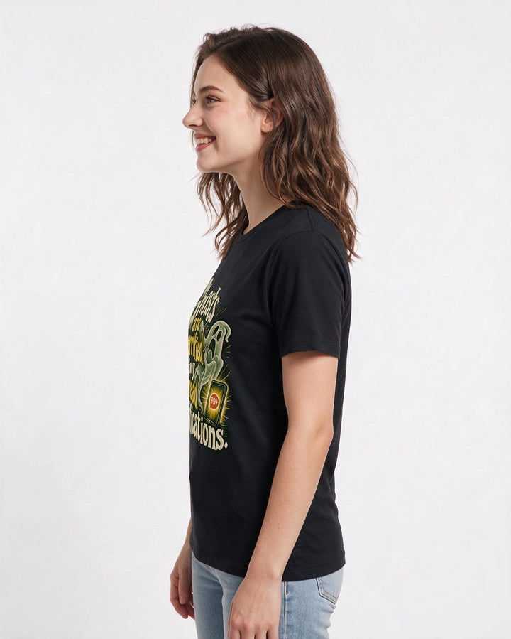Halloween Black T-Shirt for Women – Halloween Theme Graphic Tee product image 2