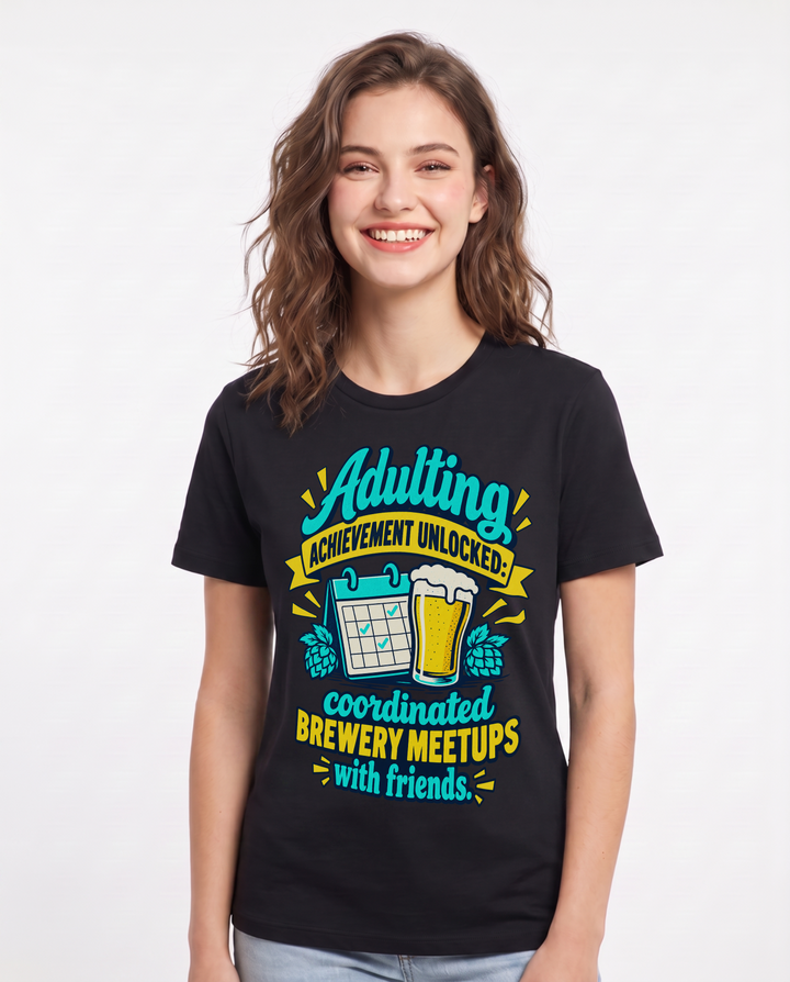 Beer Black T-Shirt for Women – Everyday Expression Graphic Tee product image 3