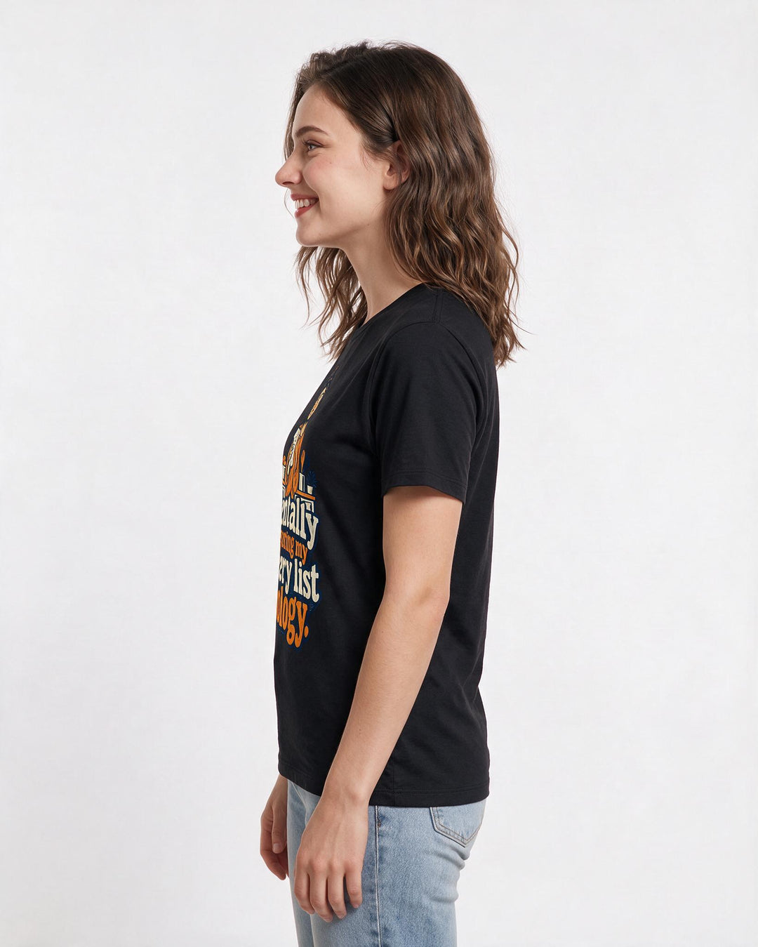 Meme Black T-Shirt for Women – Everyday Expression Graphic Tee product image 2