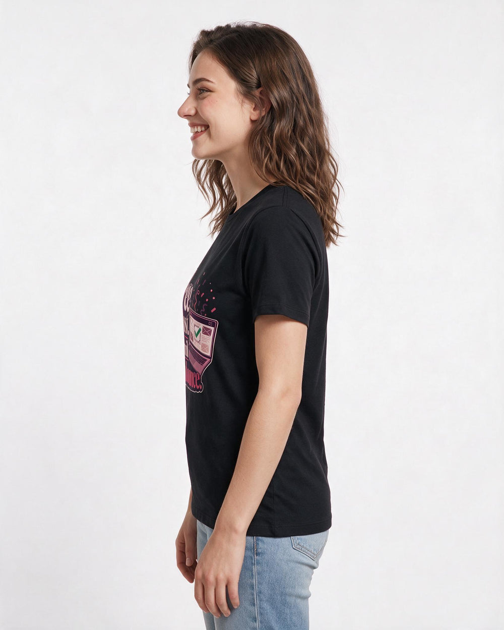 Graduation Black T-Shirt for Women – Everyday Expression Graphic Tee product image 2