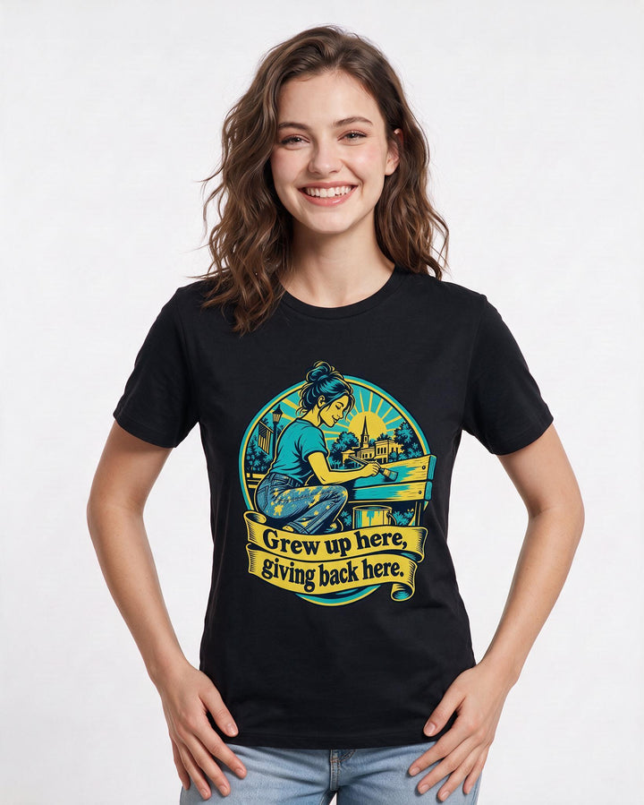 Patriotic Black T-Shirt for Women – Everyday Expression Graphic Tee product image 1