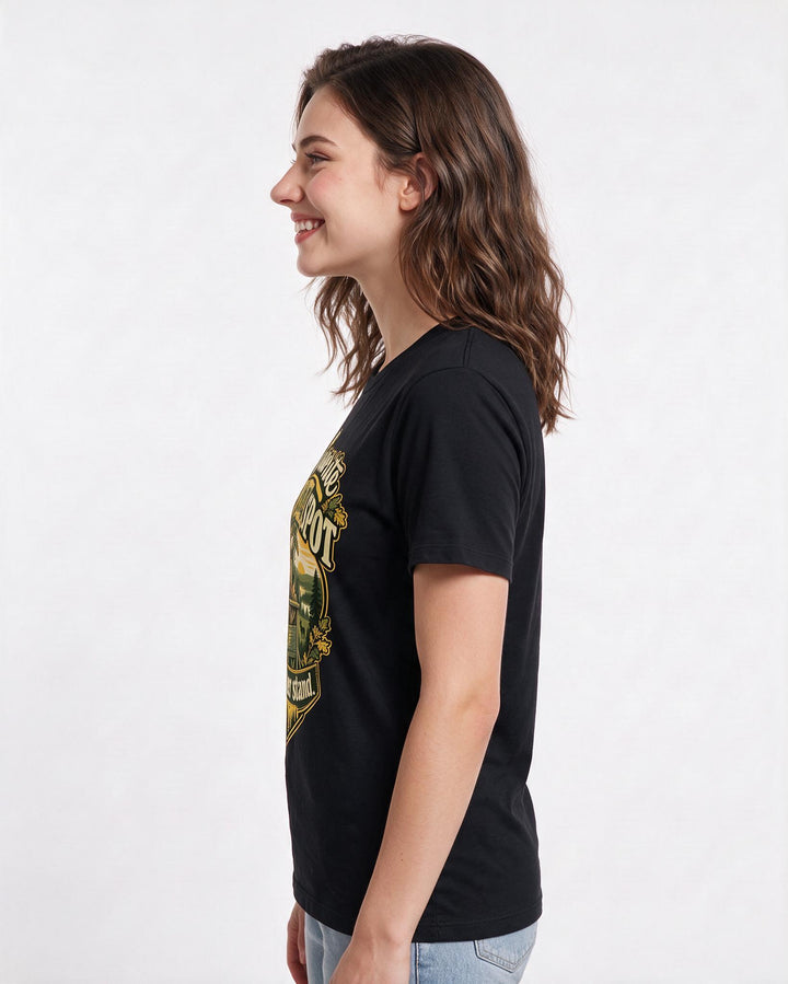 Hunting Black T-Shirt for Women – Everyday Expression Graphic Tee product image 2