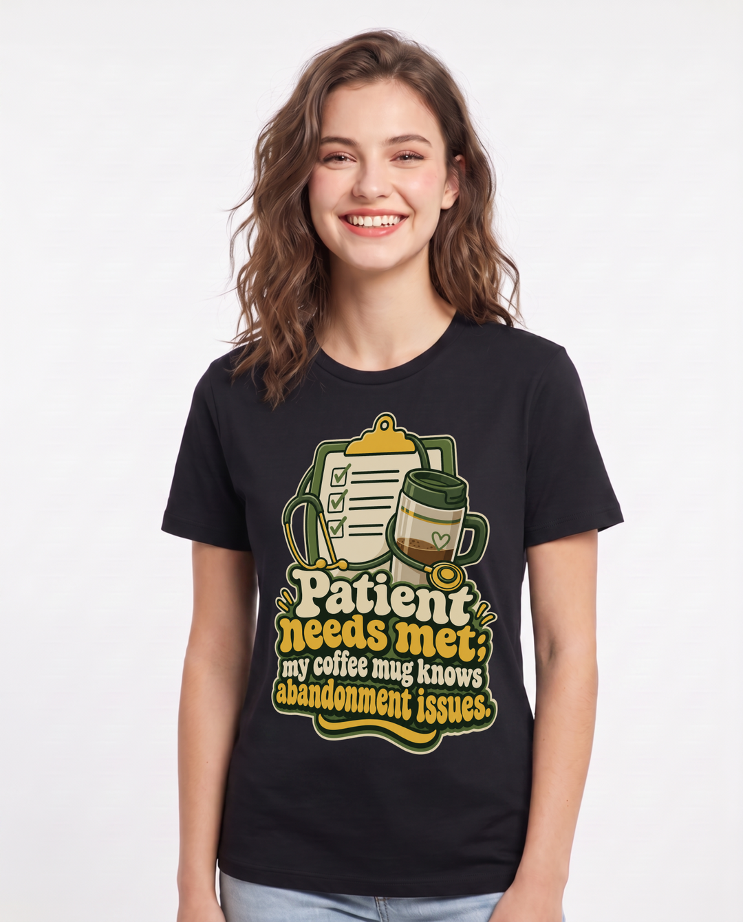 Nurse Black T-Shirt for Women – Nursing Life Graphic Tee product image 3