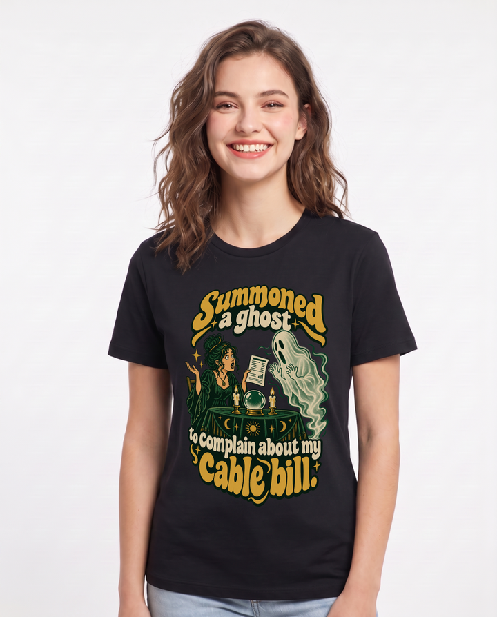 Halloween Black T-Shirt for Women – Halloween Theme Graphic Tee product image 3