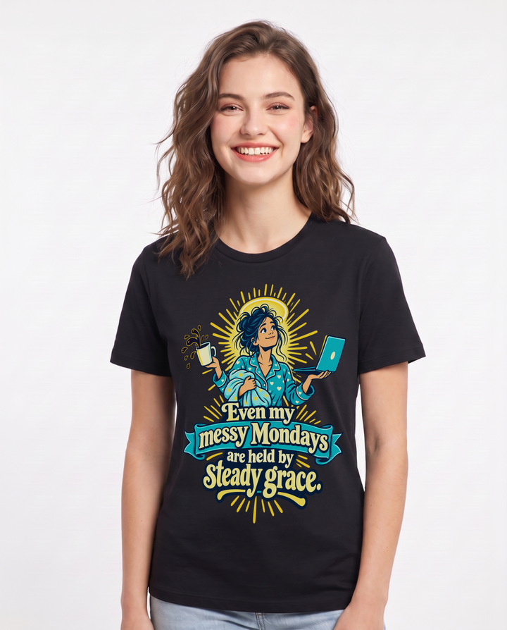 Christian Faith Black T-Shirt for Women – Everyday Expression Graphic Tee product image 3