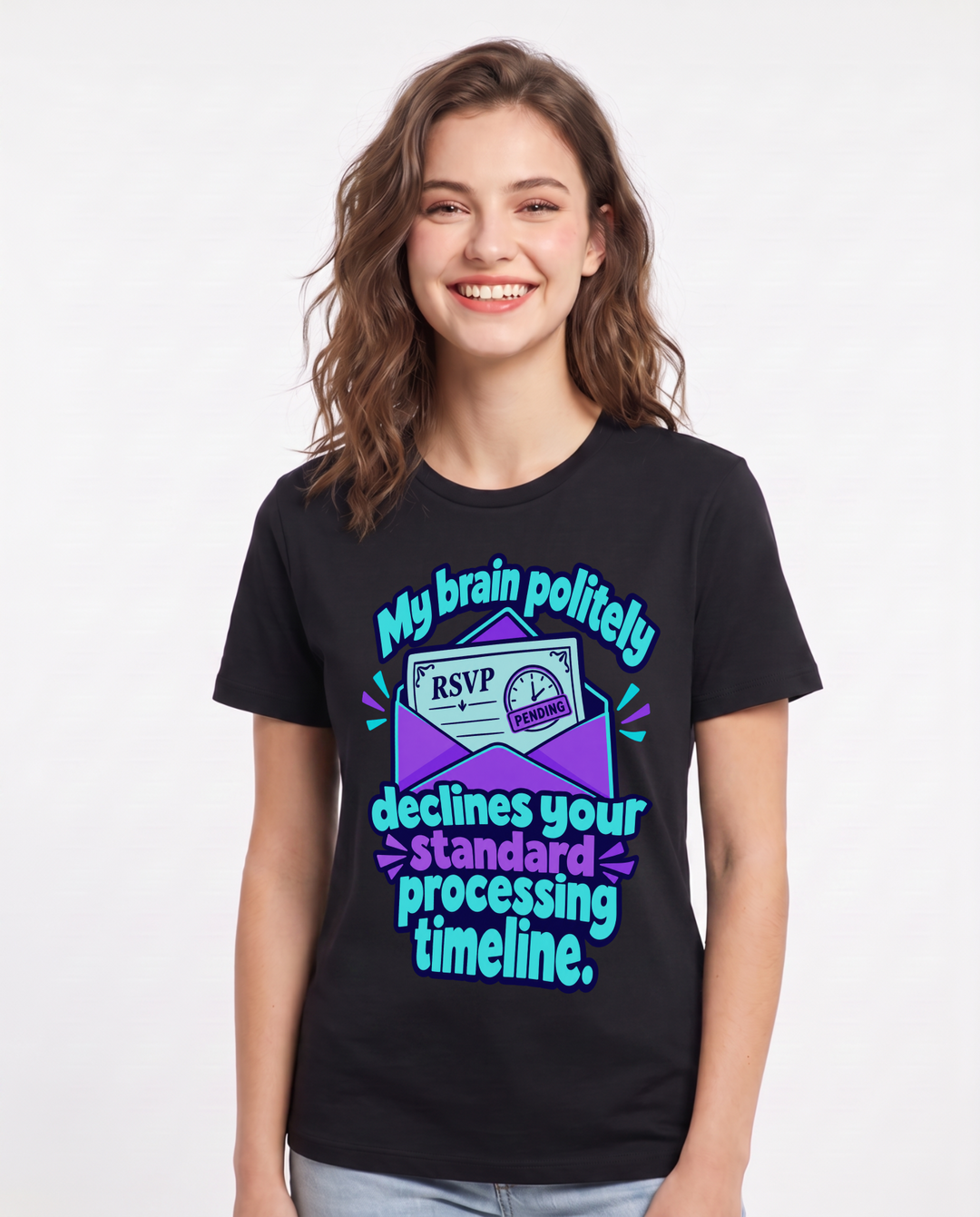 Neurodiversity Black T-Shirt for Women – Everyday Expression Graphic Tee product image 3