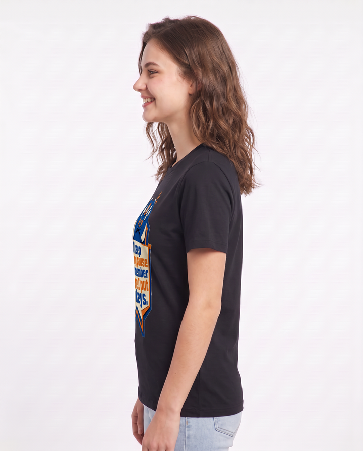 Gaming Women's Black T-Shirt - I keep hitting pause to remember where product image 2