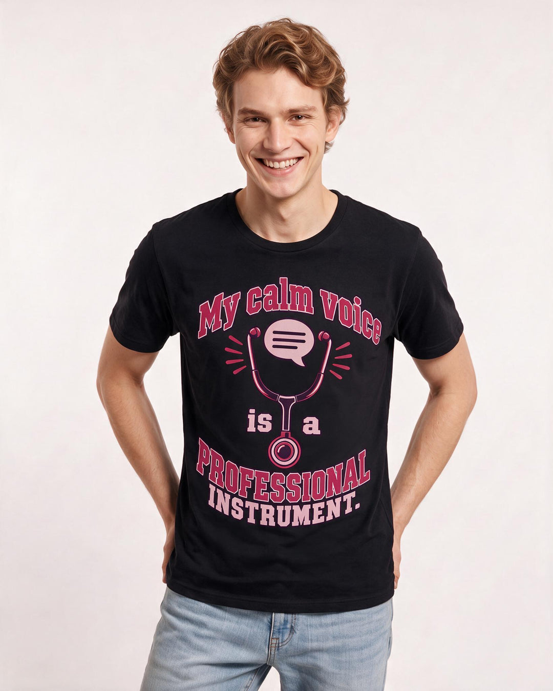 Nurse Black T-Shirt for Men – Nursing Life Graphic Tee product image 1