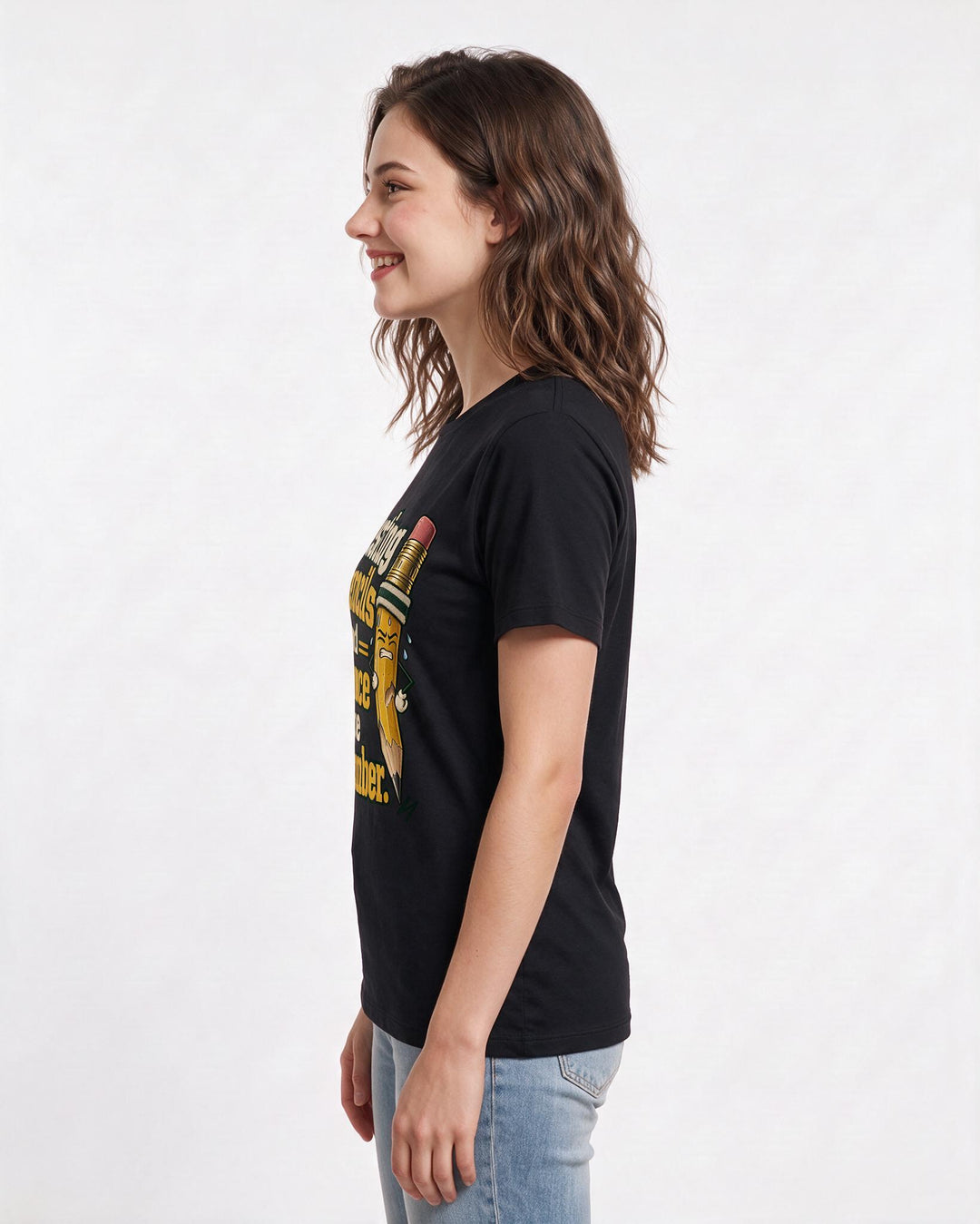 Teacher Black T-Shirt for Women – Everyday Expression Graphic Tee product image 2