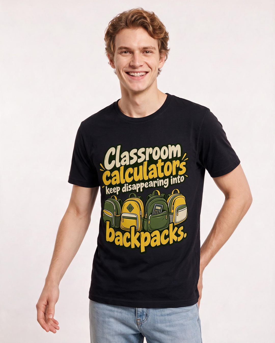 Teacher Black T-Shirt for Men – Everyday Expression Graphic Tee product image 1