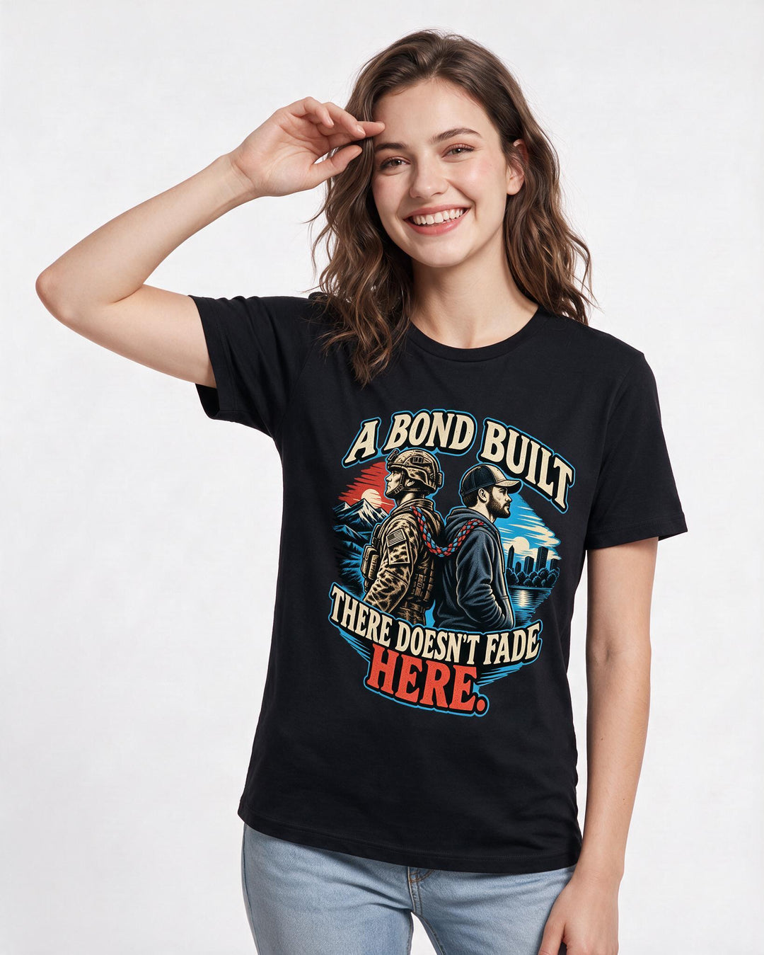 Veteran Black T-Shirt for Women – Everyday Expression Graphic Tee product image 1