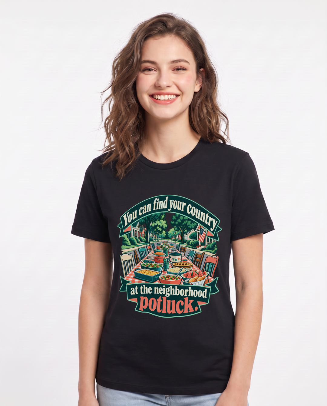 Patriotic Black T-Shirt for Women – Everyday Expression Graphic Tee product image 3