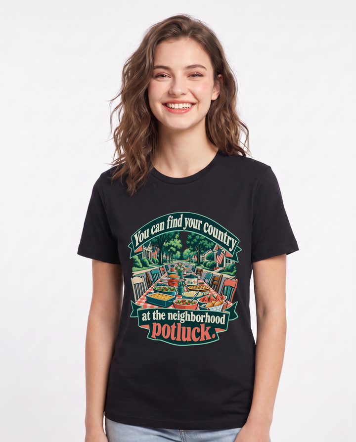 Patriotic Black T-Shirt for Women – Everyday Expression Graphic Tee product image 3