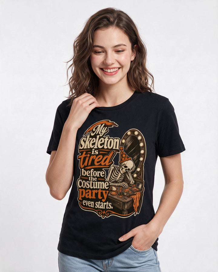 Halloween Black T-Shirt for Women – Halloween Theme Graphic Tee product image 1