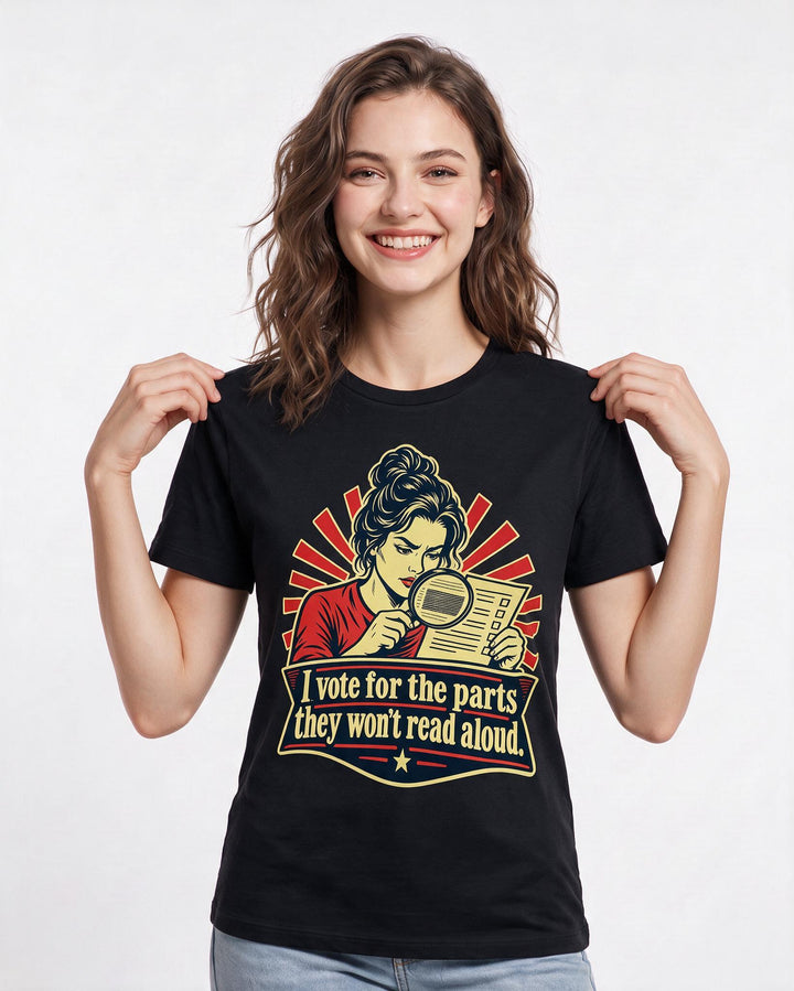 Political Statement Black T-Shirt for Women – Everyday Expression Graphic Tee product image 1