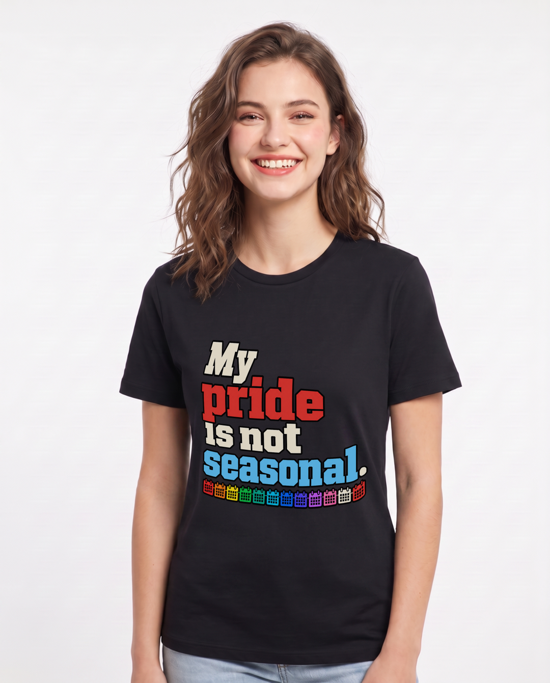 Pride Black T-Shirt for Women – Everyday Expression Graphic Tee product image 3