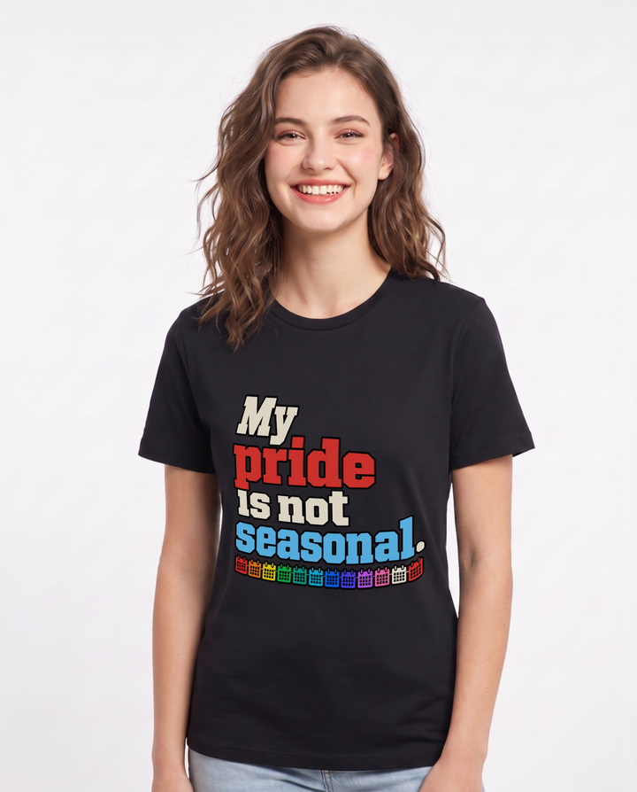 Pride Black T-Shirt for Women – Everyday Expression Graphic Tee product image 3