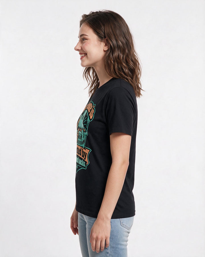 Halloween Black T-Shirt for Women – Halloween Theme Graphic Tee product image 2
