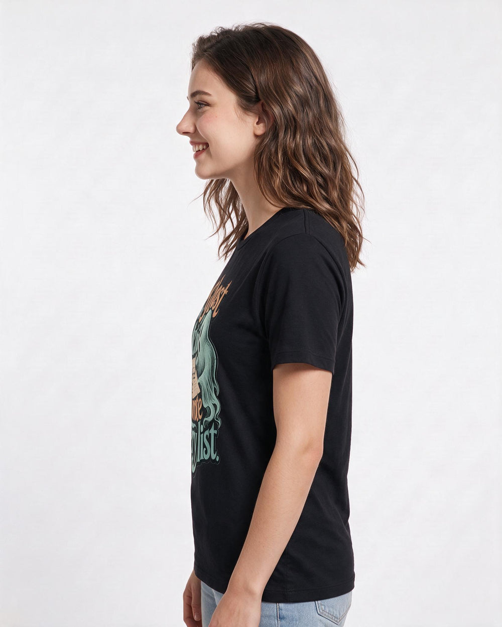 Halloween Black T-Shirt for Women – Halloween Theme Graphic Tee product image 2
