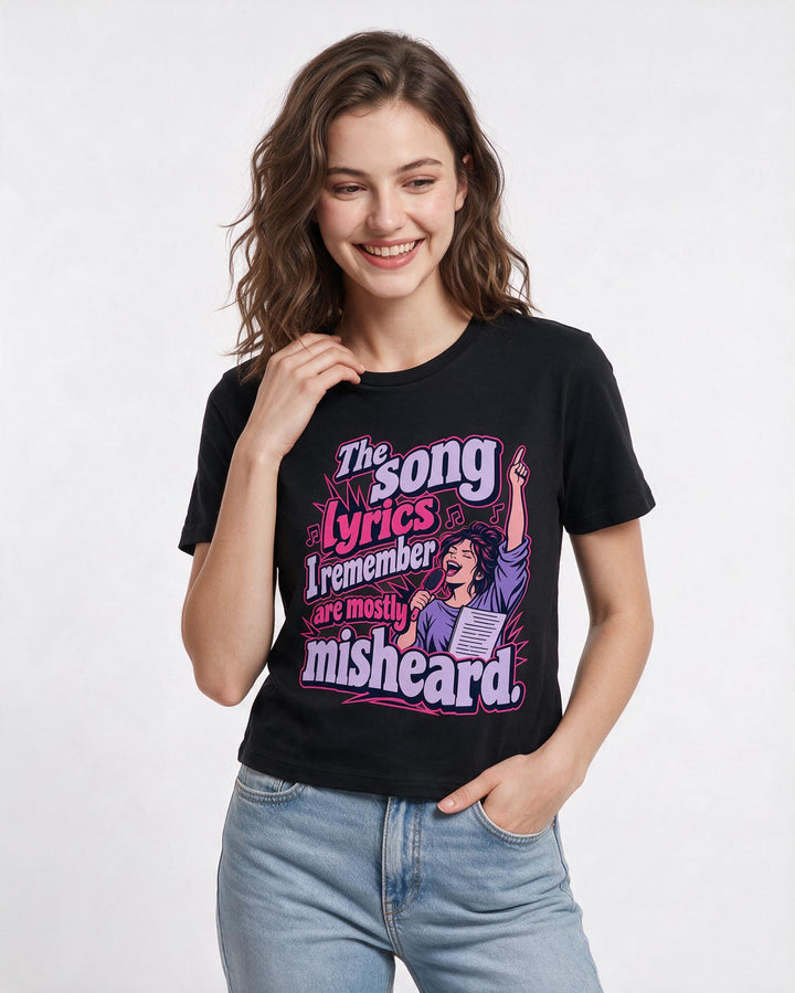 Meme Black T-Shirt for Women – Everyday Expression Graphic Tee product image 1