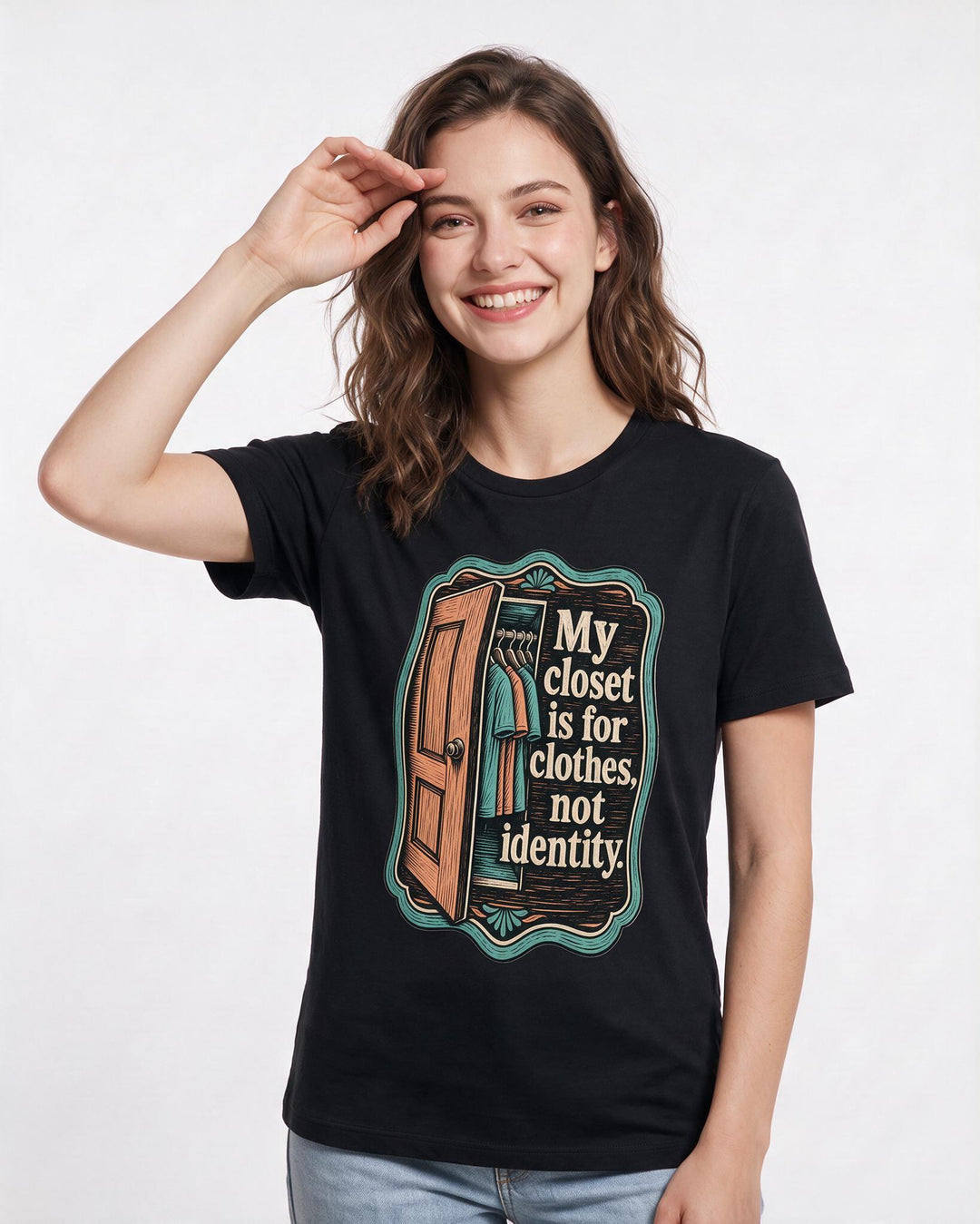 Pride Black T-Shirt for Women – Everyday Expression Graphic Tee product image 3