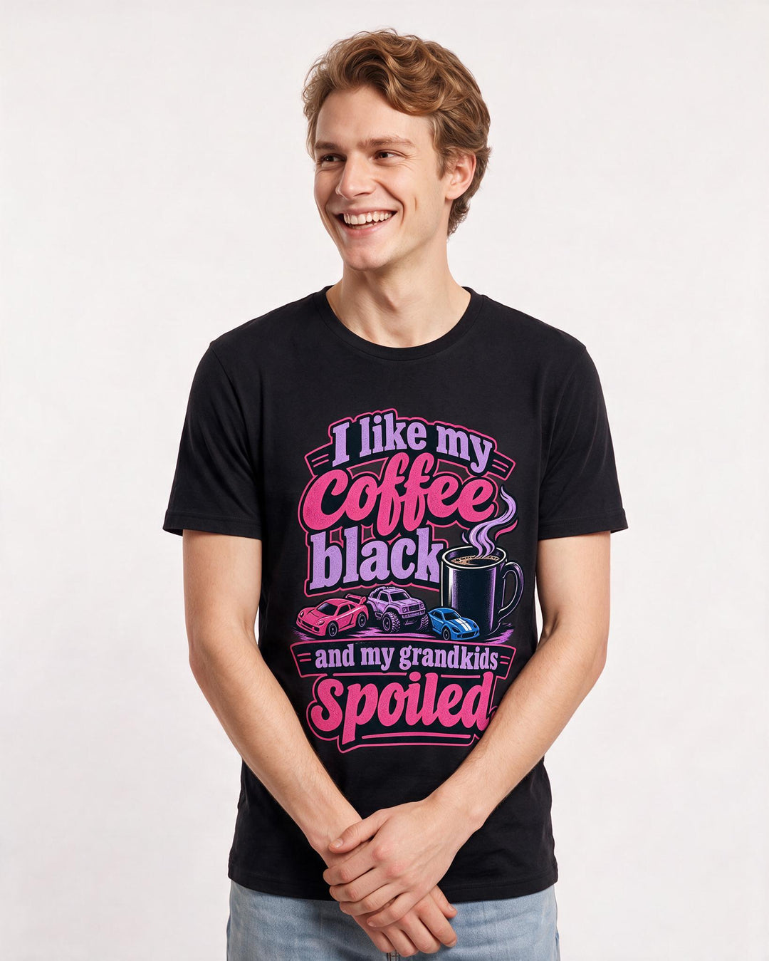 Grandparent Black T-Shirt for Men – Everyday Expression Graphic Tee product image 1