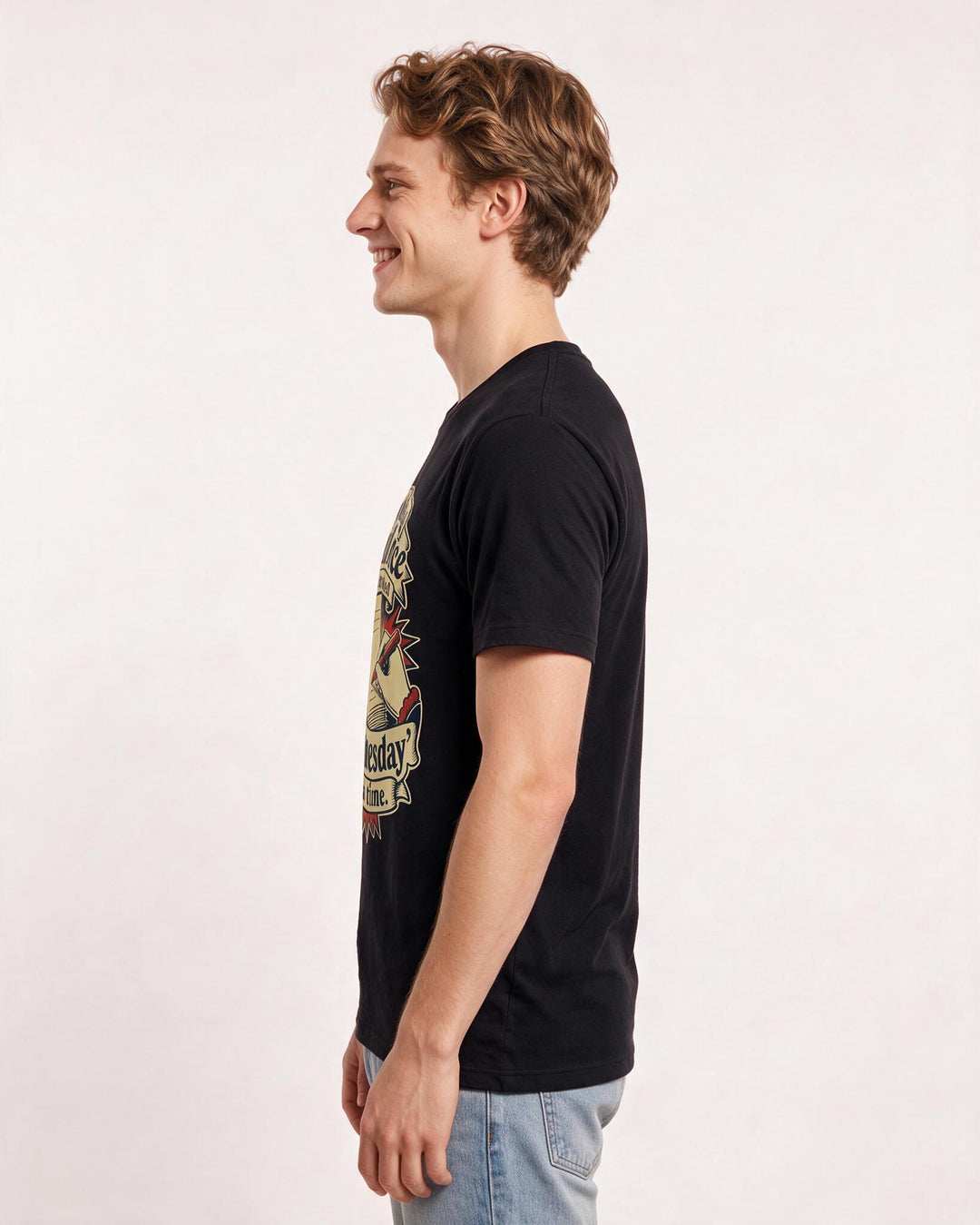Funny Teacher Men's Black T-Shirt – Building resilience one misspelled 'Wednesday' at a time. product image 2