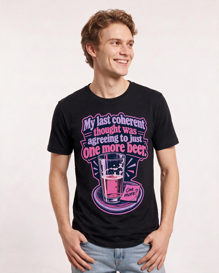 Beer Black T-Shirt for Men – Everyday Expression Graphic Tee product image 1