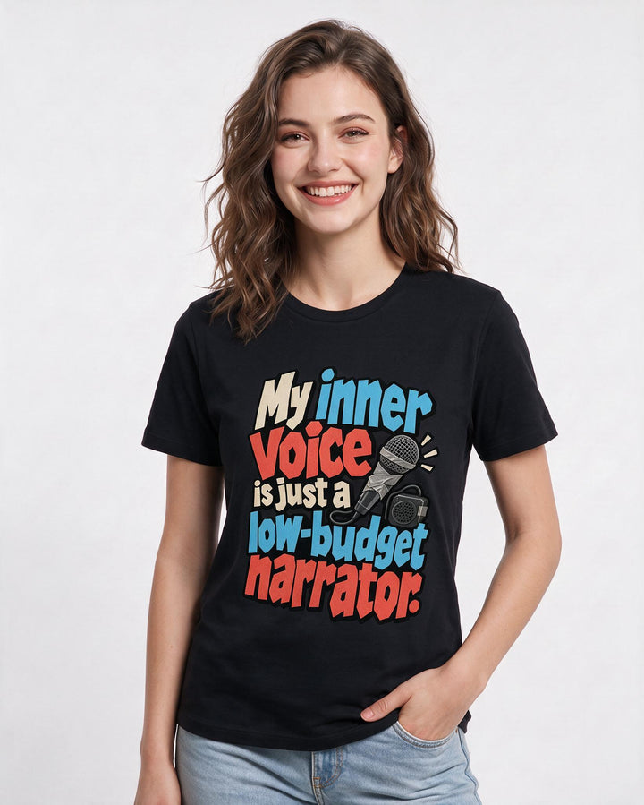 Meme Black T-Shirt for Women – Everyday Expression Graphic Tee product image 1