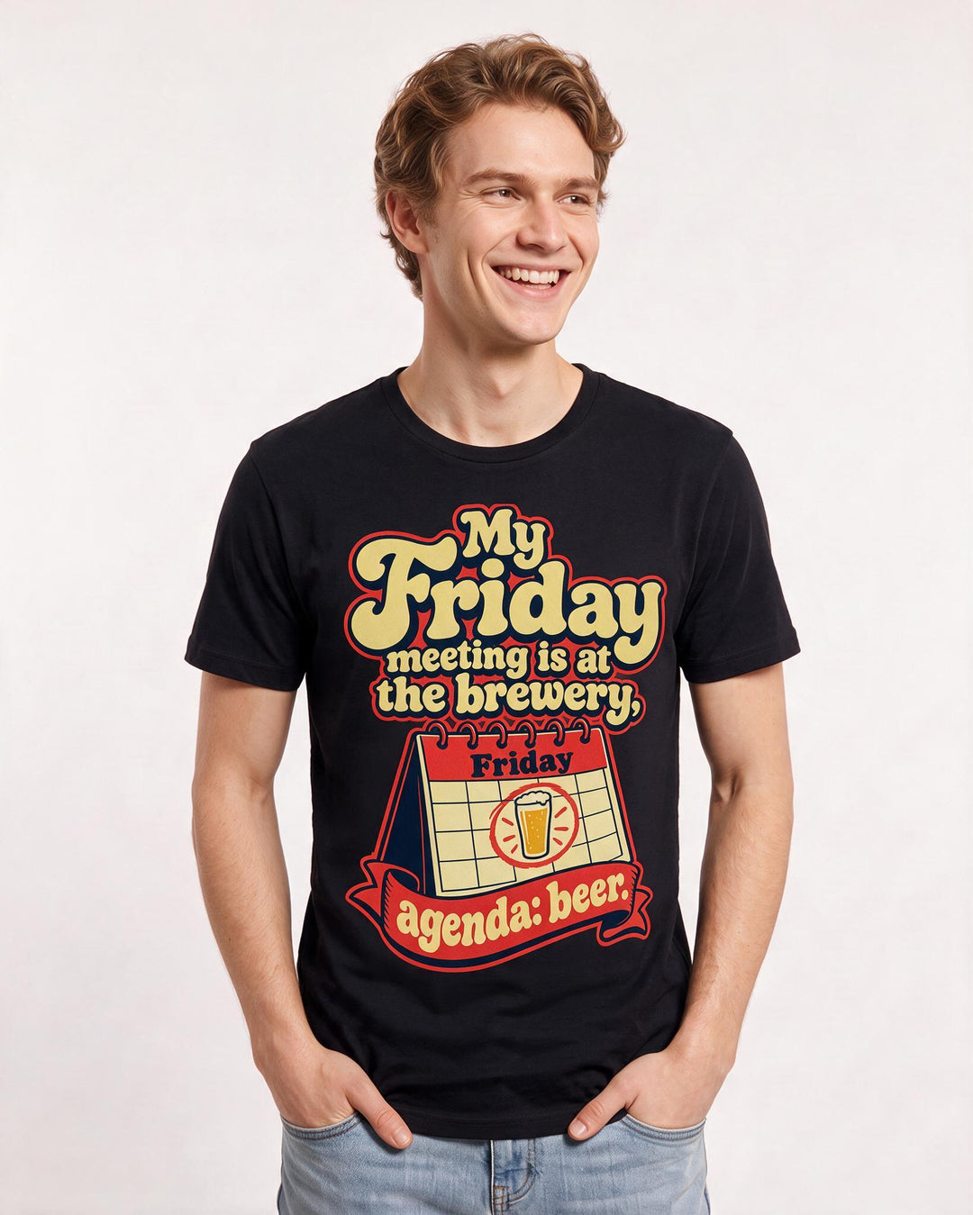 Beer Black T-Shirt for Men – Everyday Expression Graphic Tee product image 1