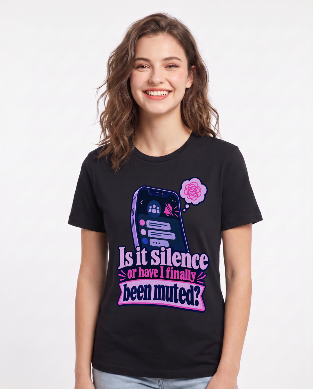 Meme Black T-Shirt for Women – Everyday Expression Graphic Tee product image 3