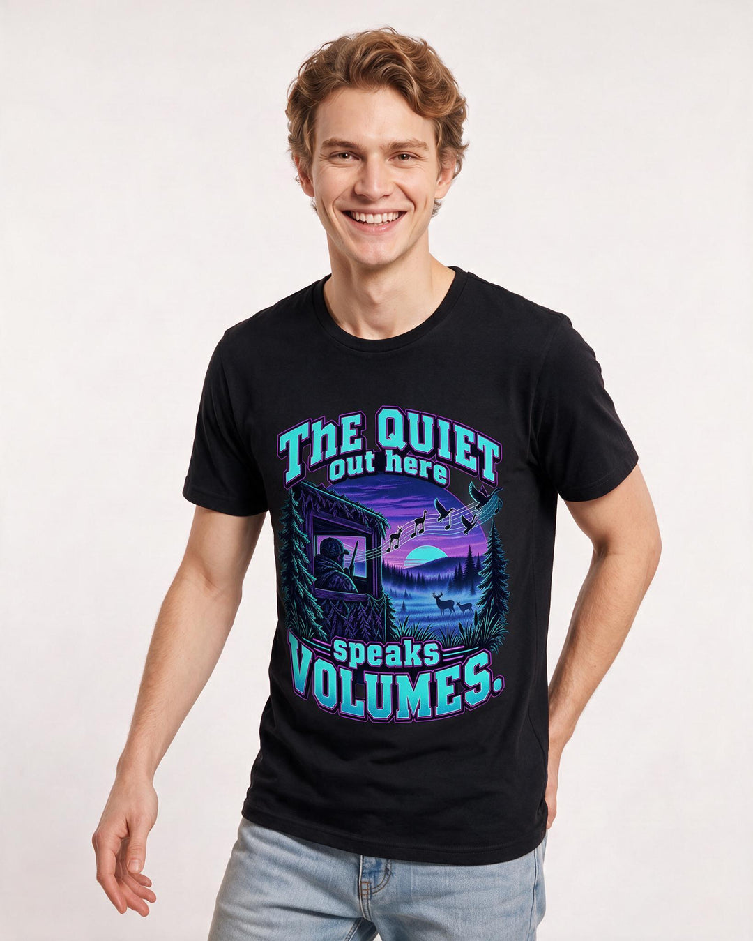 Hunting Black T-Shirt for Men – Everyday Expression Graphic Tee product image 1