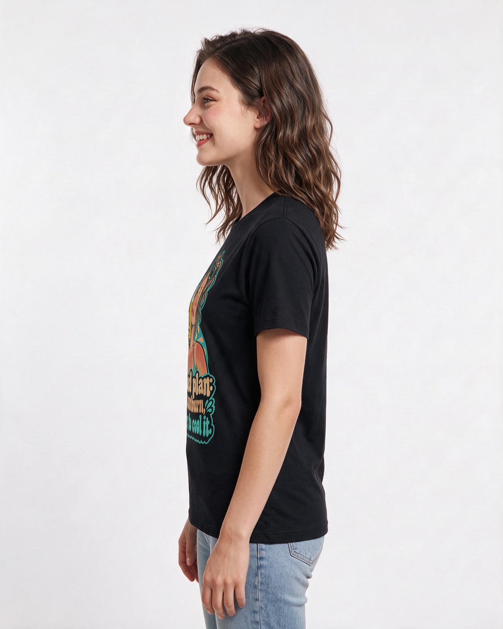 Beer Black T-Shirt for Women – Everyday Expression Graphic Tee product image 2