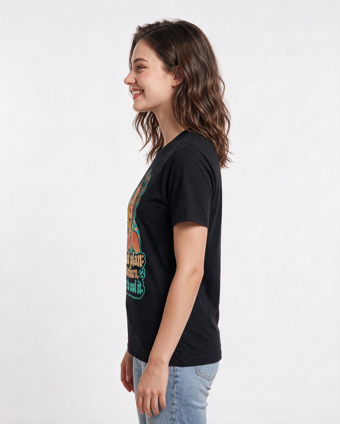 Beer Black T-Shirt for Women – Everyday Expression Graphic Tee product image 2