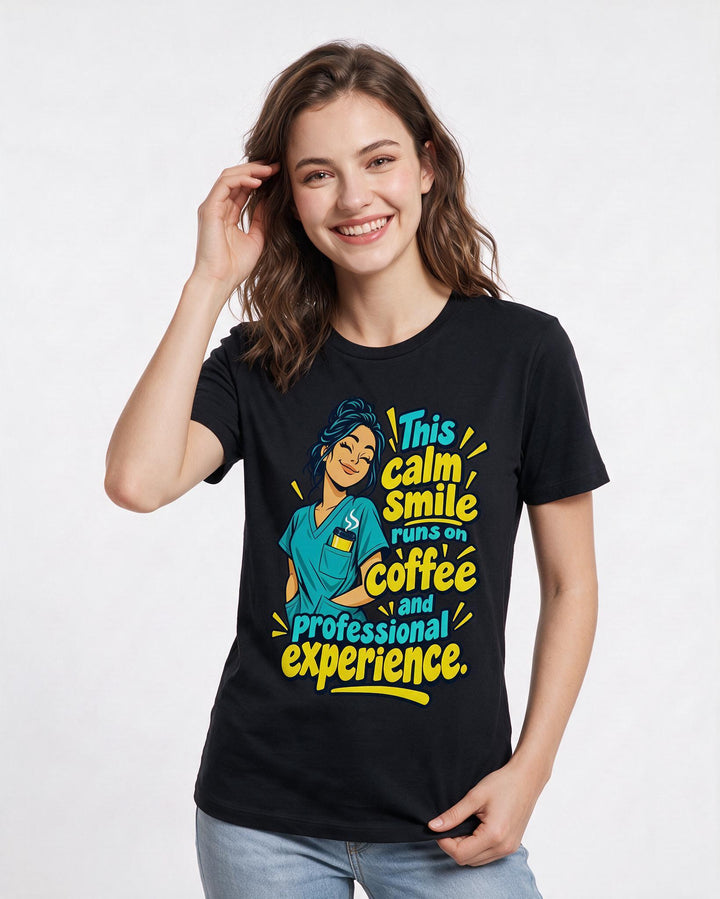 Nurse Black T-Shirt for Women – Nursing Life Graphic Tee product image 1