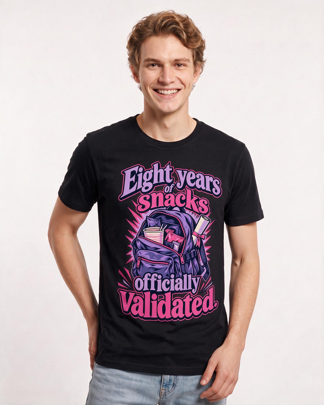 Graduation Black T-Shirt for Men – Everyday Expression Graphic Tee product image 1
