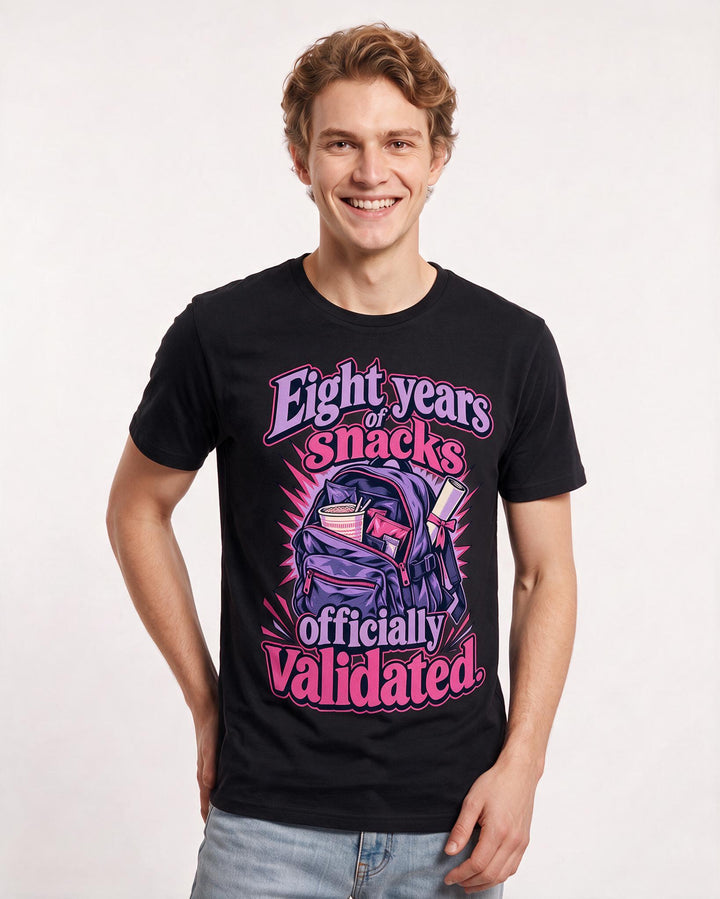 Graduation Black T-Shirt for Men – Everyday Expression Graphic Tee product image 1