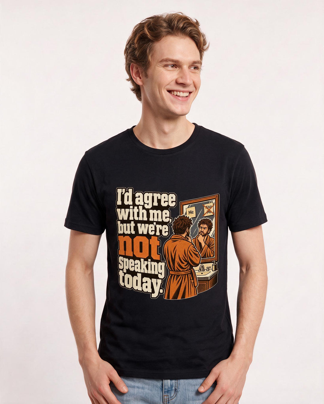 Meme Black T-Shirt for Men – Everyday Expression Graphic Tee product image 1