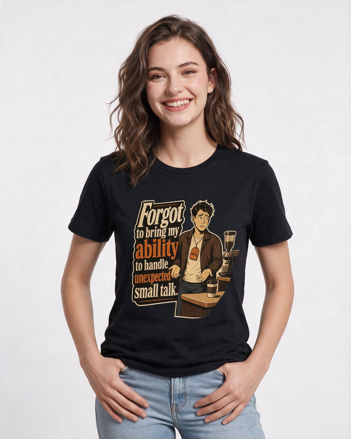 Meme Black T-Shirt for Women – Everyday Expression Graphic Tee product image 1