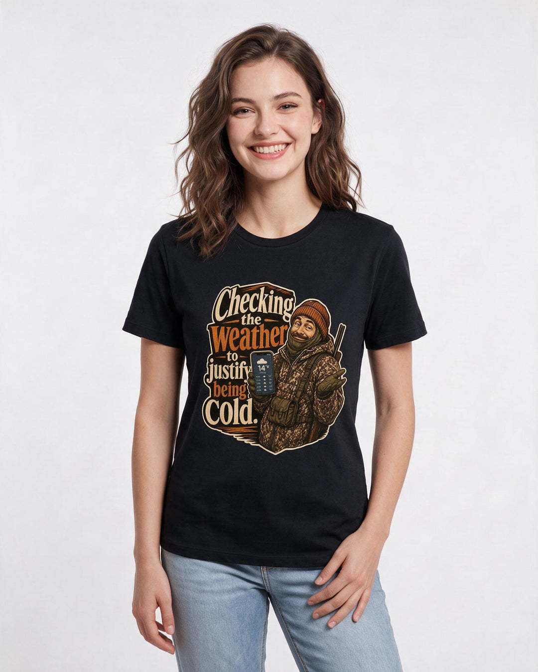 Hunting Black T-Shirt for Women – Everyday Expression Graphic Tee product image 1