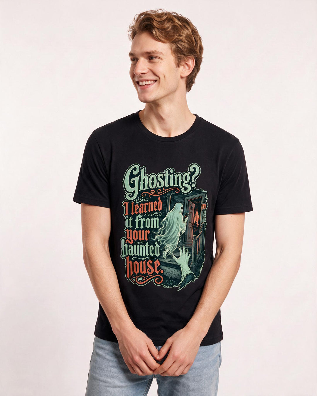 Halloween Black T-Shirt for Men – Halloween Theme Graphic Tee product image 1