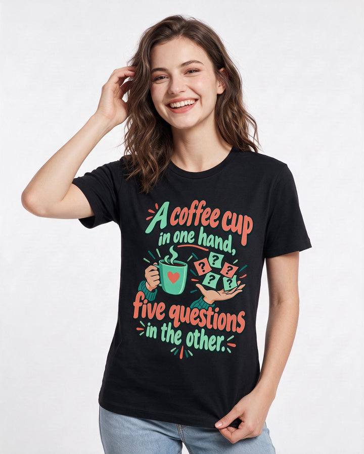 Teacher Black T-Shirt for Women – Everyday Expression Graphic Tee product image 1